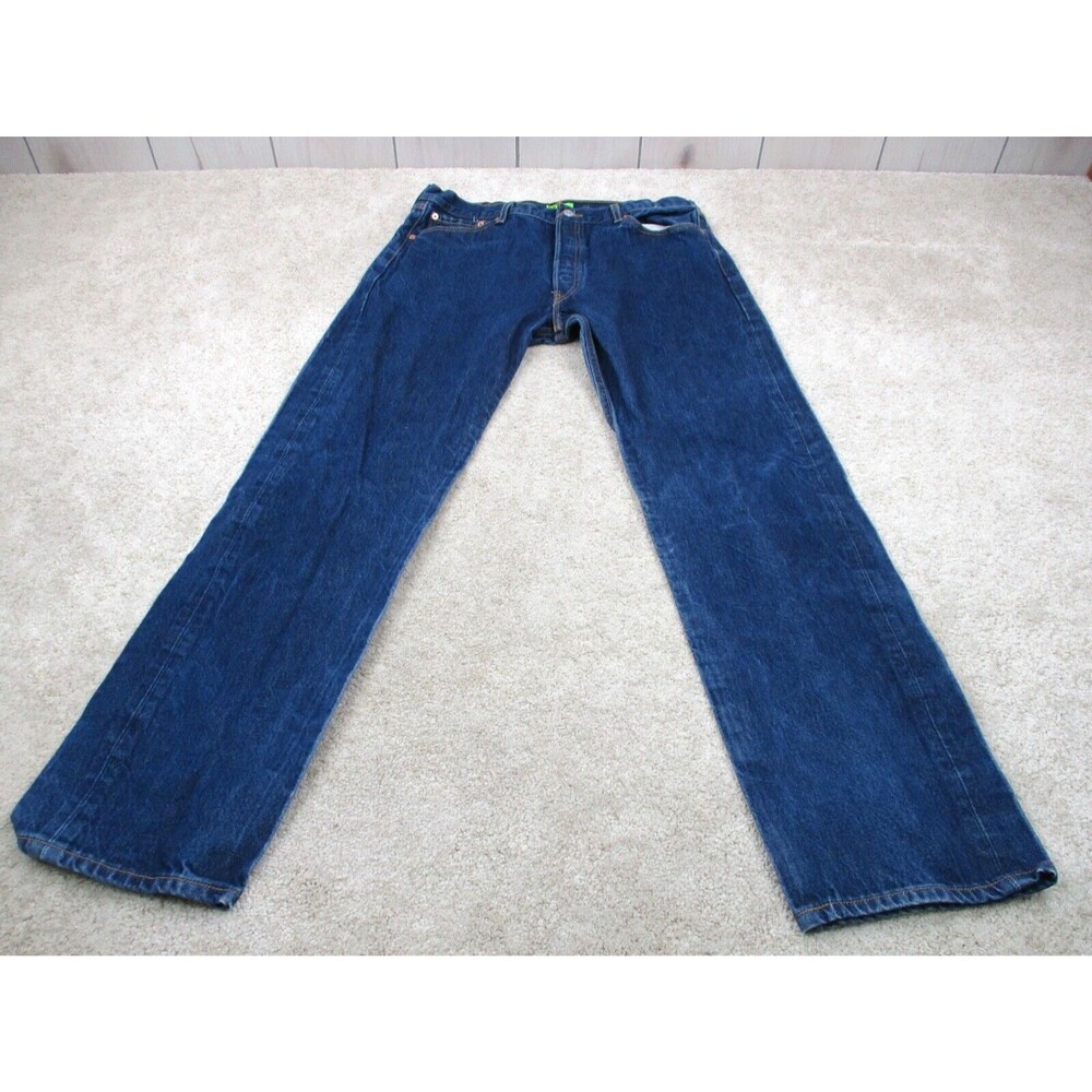 Levis 501xx Jeans Mens 36 Blue Denim Straight Leg Button Fly Cotton Casual 36x33 - Picture 3 of 16